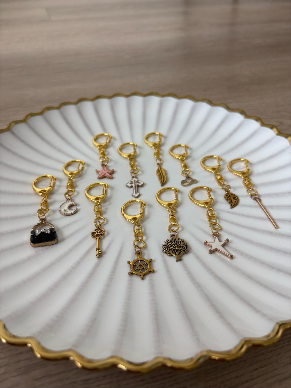 Gold Charm Keychains Set — Mixed Charm Women's Accessories (12) - Picture 4 of 6